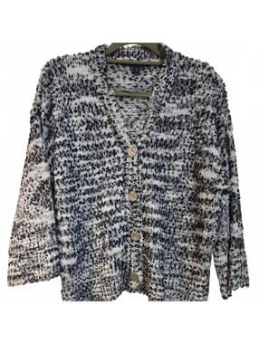 Marc New York Button Down Sweater Black/White/Gray Size S
